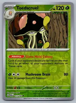Toedscruel - 017/182 Sv04: Paradox Rift Pokemon Reverse Holo Foil Nice! - Image 1