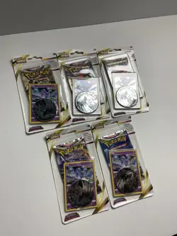 Lot of 5: Pokemon TCG Sword and Shield Astral Radiance Booster Pack Promo Coin - Image 2
