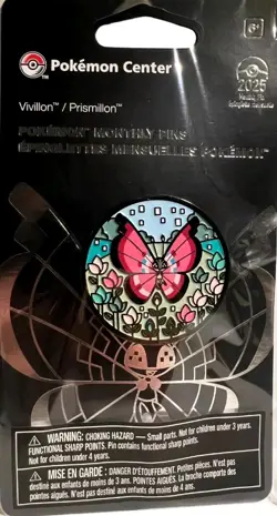 POKEMON CENTER. Vivillon Monthly Pin: 2 of 12 Habitat Pin. New & Sealed - Image 1