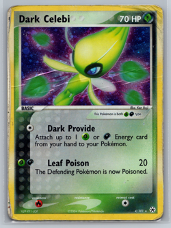Pokemon Dark Celebi 4/101 EX Hidden Legends Holo Rare HP - Image 1
