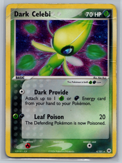 Pokemon Dark Celebi 4/101 EX Hidden Legends Holo Rare HP - Image 1
