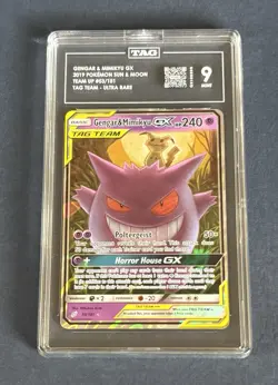 Pokemon 2019 Sun & Moon Team Up Gengar & Mimikyu GX #53/181 TAG 9 - Image 3