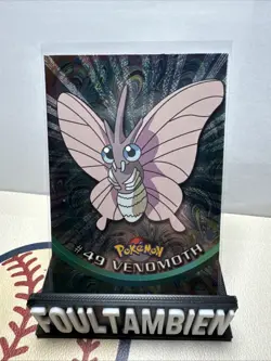 Pokemon Venomoth #49 - Topps TV Animation - Black Foil - Image 1