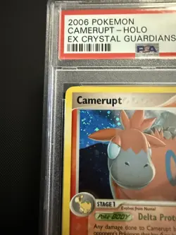 PSA 10 CAMERUPT 3 HOLO EX CRYSTAL GUARDIANS POKEMON SWIRL - Image 3