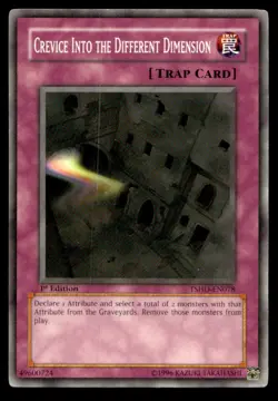 Crevice Into the Different Dimension The Shining Darkness TSHD-EN078 MP YuGiOh T - Image 1