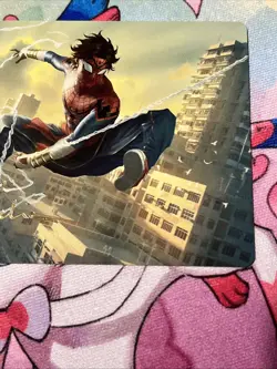 Spider Man Gold Stamped Art Card 31/54 Near Mint Condition - Image 3