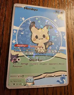 Pokemon Mimikyu Bubble Holo Custom Trading Card Fan Made Art Collectible - Image 1