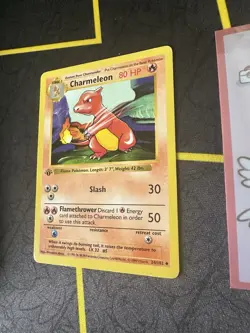 Pokemon Card Charmeleon 24/102 1st Edition Shadowless 348🔥MP🔥 - Image 3