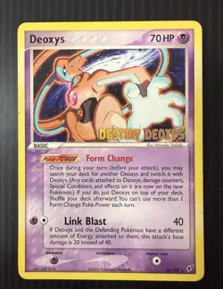 Pokemon TCG Destiny Deoxys Reverse Holo Promo Card Stamped, No 16/107 - Image 1