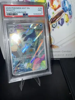 Pokemon TCG Dewott Illustration White Flare Holo Foil Card 106/086 Rare PSA 9 - Image 1