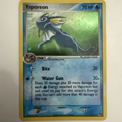 Vaporeon 006/017 POP Series 3 Holo Tcg Pokemon 2006 Excellent Condition Card - Image 1