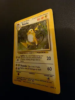 Pokemon Card Raichu 14/102 Base Set Holo Rare Pokemon TCG WOTC - Image 4