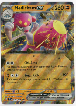 Medicham ex 080/142 Stellar Crown Holo Pokemon Card - Image 1
