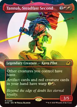 1x NM BORDERLESS FOIL Tannuk, Steadfast Second MTG Edge of Eternities SV - Image 1