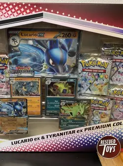 Pokemon Lucario Ex Tyranitar Ex Premium Collection Prismatic Evolution, IN HAND! - Image 3