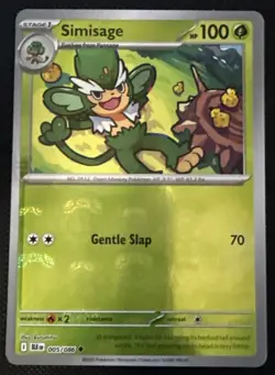 Pokemon Black Bolt Simisage Master Ball Pattern 5/86 Holo 2025 English - Image 1