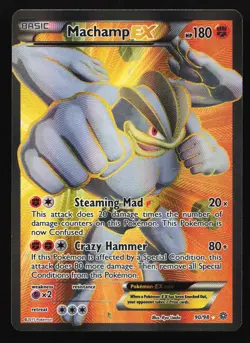 Pokemon Machamp EX 90/98 Ancient Origins Ultra Rare Full Art Holo HP - Image 1