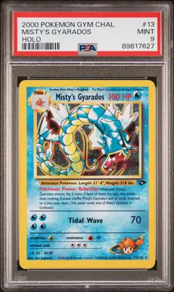 2000 POKEMON GYM CHALLENGE HOLO #13 MISTY'S GYARADOS PSA 9 - Image 1