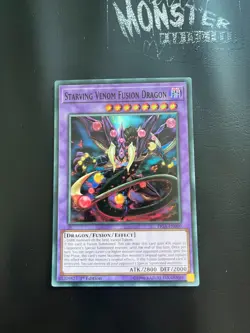 YUGIOH STARVING VENOM FUSION DRAGON SUPER RARE FIGA-EN060 1ST EDITION - Image 1
