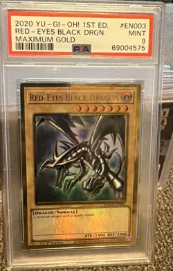Yu-Gi-Oh! Red-Eyes Black Dragon 1st Edition MAGO-EN003 PSA 9 Maximum Gold 2020 - Image 2