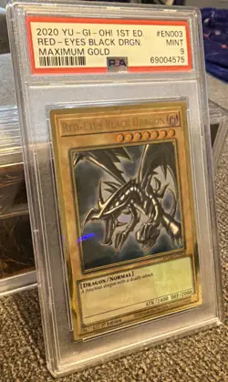 Yu-Gi-Oh! Red-Eyes Black Dragon 1st Edition MAGO-EN003 PSA 9 Maximum Gold 2020 - Image 3