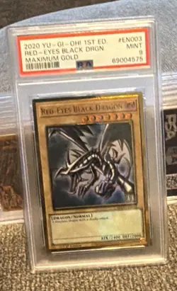 Yu-Gi-Oh! Red-Eyes Black Dragon 1st Edition MAGO-EN003 PSA 9 Maximum Gold 2020 - Image 5