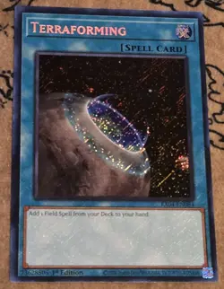 Yugioh Terraforming RA04-EN082 1st Edition Secret Rare LP - Image 1