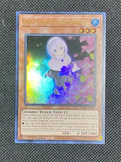 YuGiOh! Ghost Sister & Spooky Dogwood RA03-EN020 Alt Art Ultra Rare 1st Ed NM - Image 1