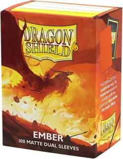 Dragon Shield | Matte Dual Standard Size Card Sleeves | 100 CT - Smooth Ember - Image 1