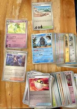 Pokemon TCG 300+ Card Bulk Lot Various Modern Sets And Supplies - Image 1