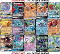 5 Pokemon Ultra Rare Card Lot - V, Gx, ex, Standard Trading Size - Image 2