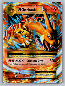 Mega M Charizard Y EX 13/108 XY Evolutions Holo Rare 2016 Pokemon Card HP - Image 1