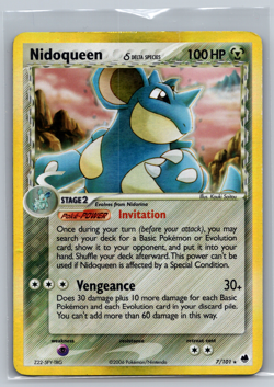 Nidoqueen Delta Species 7/101 EX Dragon Frontiers Holo Rare Pokemon TCG Card HP - Image 1