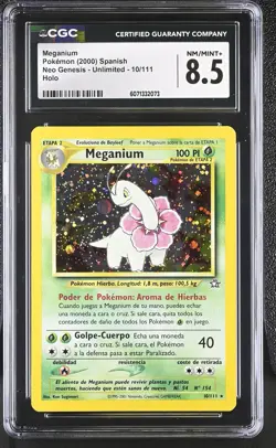 CGC 8.5 Meganium 2000 Neo Genesis - Unlimited 10/111 Holo Pokemon Card - Image 1