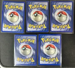 1999 Pokemon Holos Base Set 5 Card Lot MP - Image 2