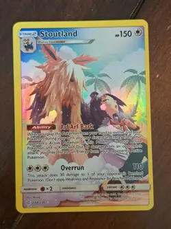 Pokemon Card - Stoutland Cosmic Eclipse 248/236 Secret Rare Full Art SM Holo - Image 1