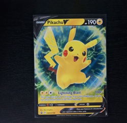 Pikachu V SWSH198 JUMBO OVERSIZED Black Star Promo Pokemon Card - Image 1