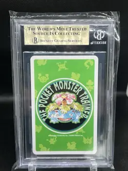 BGS 10 Raichu 3 of Diamonds Green Back Playing Poker Card 1996 Japanese Pokemon - Image 2