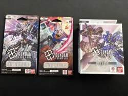 GUNDAM CARD GAME Starter Deck Iron Bloom English New + 2 Newtype Rising Boosters - Image 1