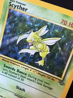 Pokemon TCG Scyther Holo Unlimited Rare Card Jungle Set 10/64 Vintage 1999 - Image 3