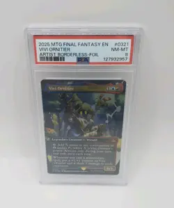 Vivi Ornitier (Borderless, Foil) [PSA 8] Magic The Gathering Final Fantasy MTG - Image 1