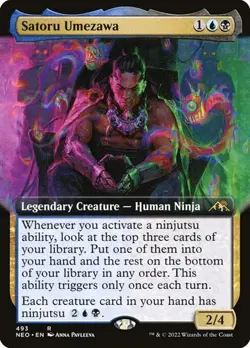 Satoru Umezawa - Extended Art Kamigawa: Neon Dynasty NM MTG - Image 1