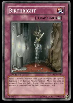 Birthright Structure Deck: Warriors' Strike SDWS-EN037 MP YuGiOh TCG | Buy 10 Ge - Image 1