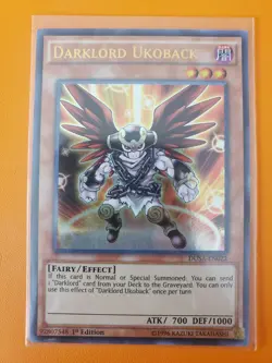 YuGiOh Darklord Ukoback DUSA-EN022 Ultra Rare 1st Edition LP - Image 1