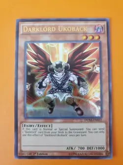 YuGiOh Darklord Ukoback DUSA-EN022 Ultra Rare 1st Edition LP - Image 2