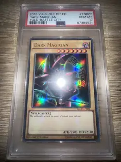 PSA 10 Dark Magician YGLD-ENB02 1st Edition Battle City Gem Mint YuGiOh! - Image 1
