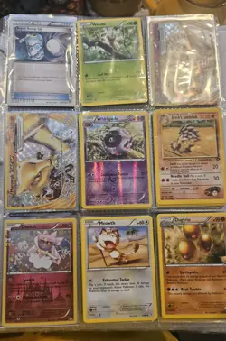 Pokemon Cards Album With 8 Full Sheets Fromt And Back. So 162 Cards - Image 1