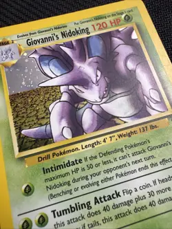 Pokemon Card Gym Challenge Rare Holo Giovanni's Nidoking 7/132 HP - Image 2