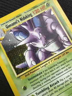 Pokemon Card Gym Challenge Rare Holo Giovanni's Nidoking 7/132 HP - Image 4