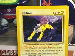 Pokemon TCG Neo Revelation - Raikou #22/64 - Non Holo Rare Card - Image 2